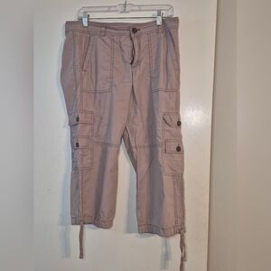 Casual Cargo Capris in Light Purple